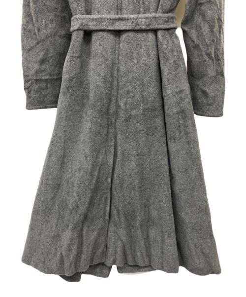 MaxMara（マックスマーラ）MaxMara (マックスマーラ) 90's MANTELLO カシミヤ混ベルテッドコート グレー サイズ:8の古着・服飾アイテム