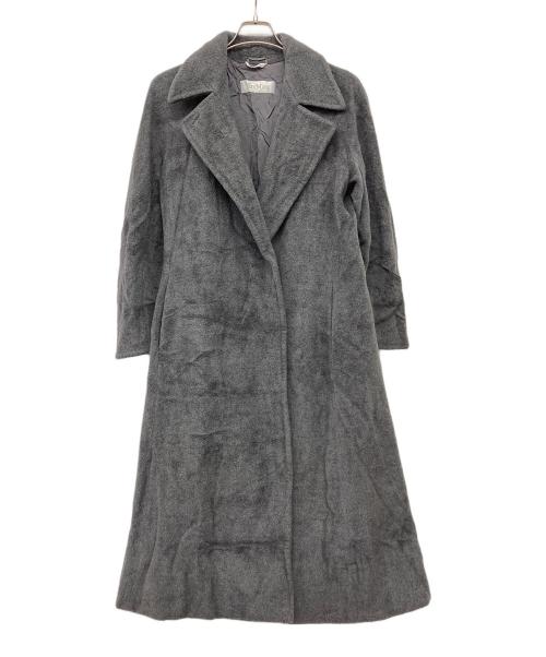 MaxMara（マックスマーラ）MaxMara (マックスマーラ) 90's MANTELLO カシミヤ混ベルテッドコート グレー サイズ:8の古着・服飾アイテム