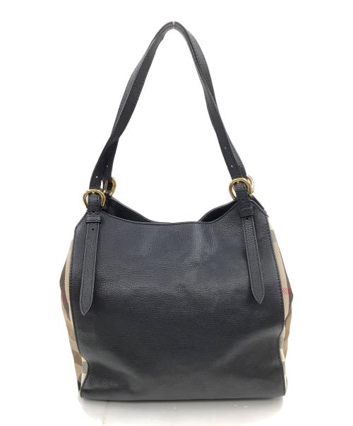 BURBERRY（バーバリー）BURBERRY (バーバリー) トートバッグ ブラック×ベージュの古着・服飾アイテム