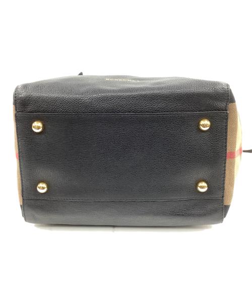 BURBERRY（バーバリー）BURBERRY (バーバリー) トートバッグ ブラック×ベージュの古着・服飾アイテム