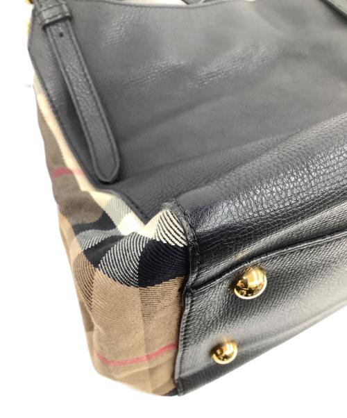 BURBERRY（バーバリー）BURBERRY (バーバリー) トートバッグ ブラック×ベージュの古着・服飾アイテム