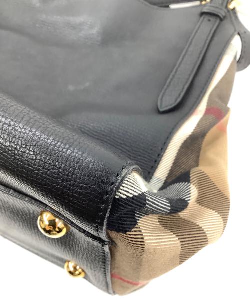 BURBERRY（バーバリー）BURBERRY (バーバリー) トートバッグ ブラック×ベージュの古着・服飾アイテム
