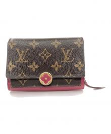 LOUIS VUITTON（ルイ ヴィトン）の古着「ポルトフォイユ フロール」｜ブラウン×ピンク