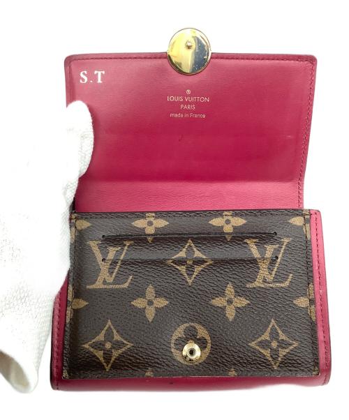 LOUIS VUITTON（ルイ ヴィトン）LOUIS VUITTON (ルイ ヴィトン) ポルトフォイユ フロール ブラウン×ピンクの古着・服飾アイテム
