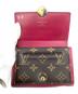 中古・古着 LOUIS VUITTON (ルイ ヴィトン) ポルトフォイユ フロール ブラウン×ピンク：27000円