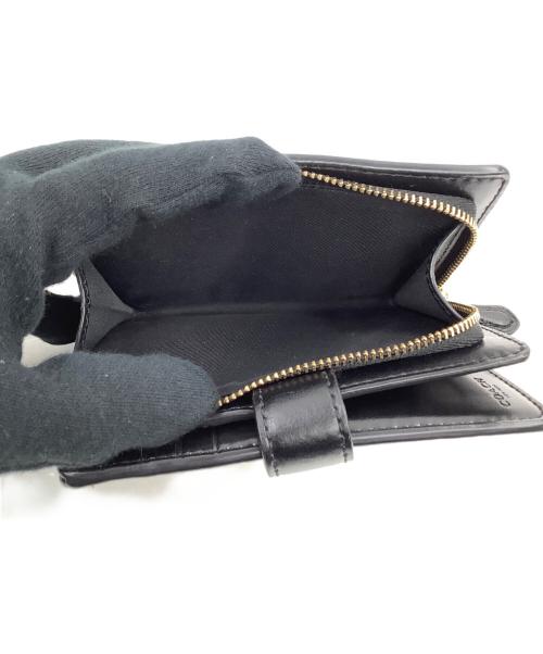 COACH（コーチ）COACH (コーチ) 2つ折り財布 ベージュ×ブラックの古着・服飾アイテム