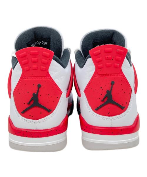 NIKE（ナイキ）NIKE (ナイキ) AIR JORDAN 4 RETRO ホワイト×レッド サイズ:25.5cmの古着・服飾アイテム