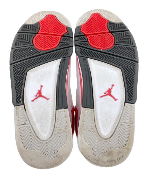 NIKE（ナイキ）NIKE (ナイキ) AIR JORDAN 4 RETRO ホワイト×レッド サイズ:25.5cmの古着・服飾アイテム