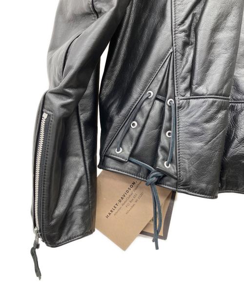 HARLEY-DAVIDSON（ハーレーダビッドソン）HARLEY-DAVIDSON (ハーレーダビッドソン) レザーライダースジャケット ブラック サイズ:Mの古着・服飾アイテム