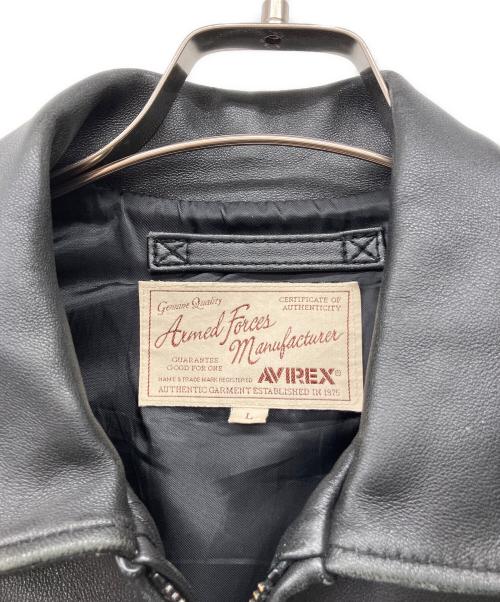 AVIREX（アヴィレックス）AVIREX (アヴィレックス) SHEEP NAVAL JACKET PATCHESUS ブラック サイズ:Lの古着・服飾アイテム