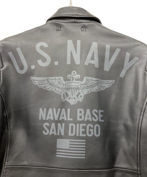 AVIREX（アヴィレックス）AVIREX (アヴィレックス) SHEEP NAVAL JACKET PATCHESUS ブラック サイズ:Lの古着・服飾アイテム