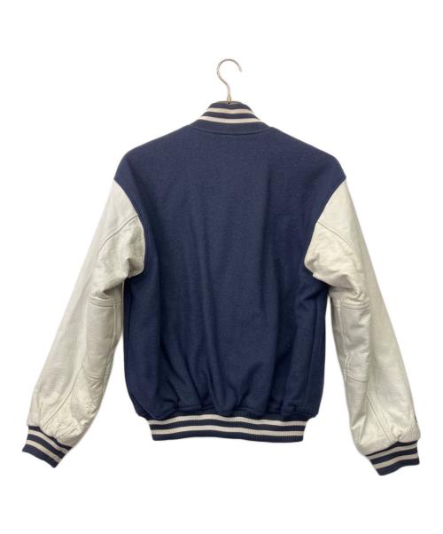 Majestic（マジェスティック）Majestic (マジェスティック) 00's  MLB YANKEES 袖革スタジャン ネイビー サイズ:Mの古着・服飾アイテム