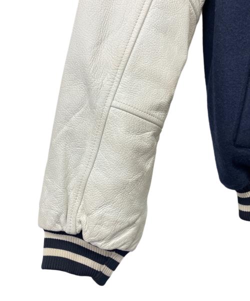 Majestic（マジェスティック）Majestic (マジェスティック) 00's  MLB YANKEES 袖革スタジャン ネイビー サイズ:Mの古着・服飾アイテム