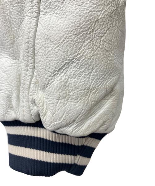 Majestic（マジェスティック）Majestic (マジェスティック) 00's  MLB YANKEES 袖革スタジャン ネイビー サイズ:Mの古着・服飾アイテム