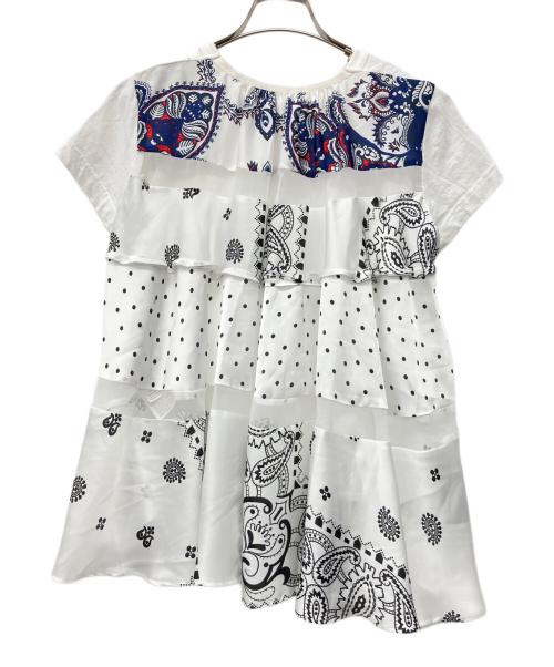 sacai（サカイ）sacai (サカイ) 半袖カットソー ホワイト サイズ:Sの古着・服飾アイテム