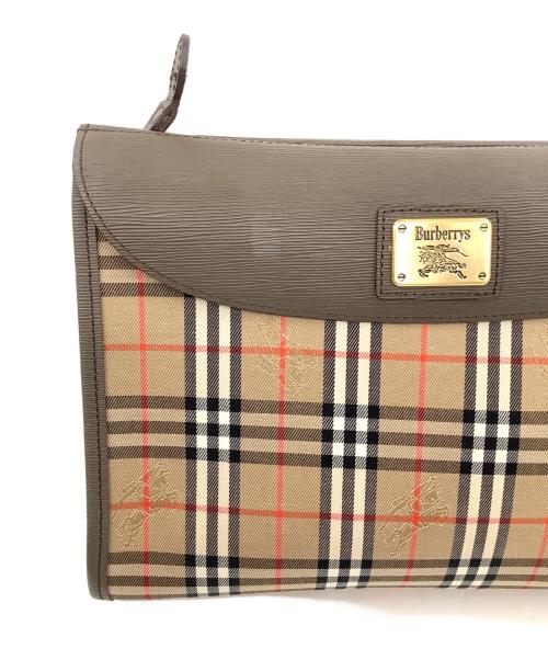 Burberry's（バーバリー）Burberry's (バーバリー) クラッチバッグ ベージュ×ブラウンの古着・服飾アイテム