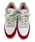 NIKE (ナイキ) AIR JORDAN 3 RETRO ホワイト×レッド サイズ:27.5cm：8000円
