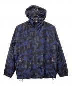 SPECIAL GUEST K.K.スペシャルゲスト）の古着「SHIRT PATTERN CAMO NYLON HOODED JACKET」｜ブラック×ブルー