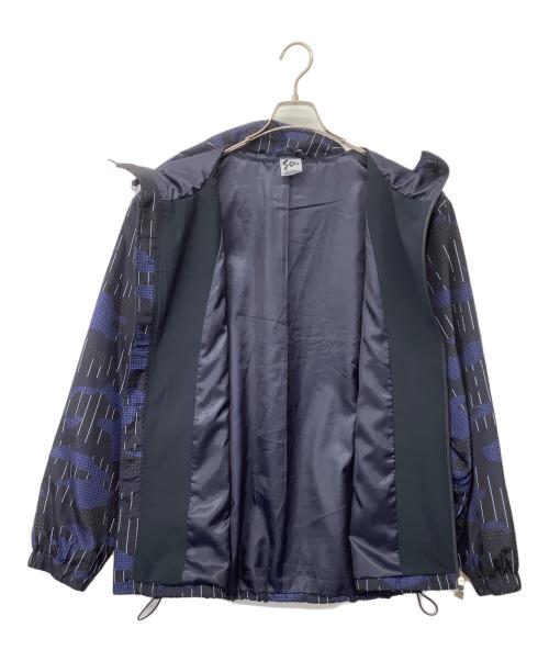 SPECIAL GUEST K.K.（スペシャルゲスト）SPECIAL GUEST K.K. (スペシャルゲスト) SHIRT PATTERN CAMO NYLON HOODED JACKET ブラック×ブルー サイズ:XLの古着・服飾アイテム