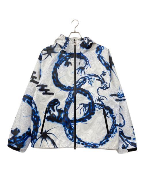 SPECIAL GUEST K.K.（スペシャルゲスト）SPECIAL GUEST K.K. (スペシャルゲスト) DRAGON SHELL JACKET(WHITE) ホワイト×ブルー サイズ:XLの古着・服飾アイテム