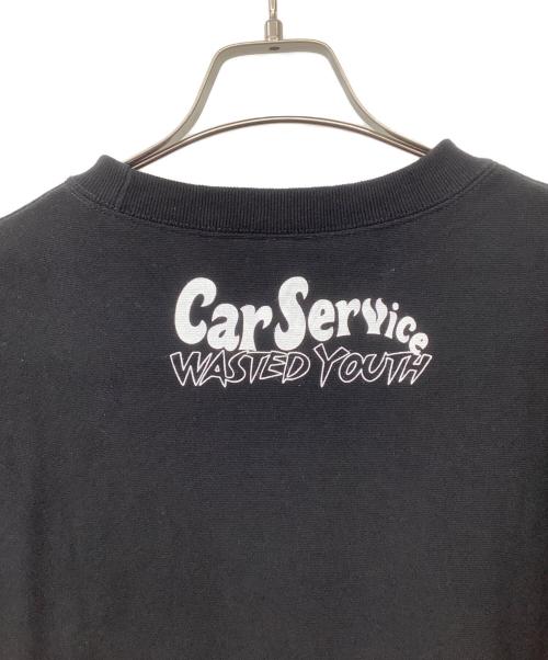 WASTED YOUTH（ウェイステッドユース）WASTED YOUTH (ウェイステッドユース) carservice (カーサービス) コラボスウェット ブラック サイズ:XLの古着・服飾アイテム