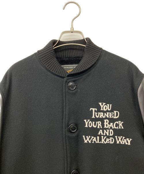 Hysteric Glamour（ヒステリックグラマー）Hysteric Glamour (ヒステリックグラマー) WALKED WAY 刺繍 裏ボアスタジャン ブラック サイズ:Lの古着・服飾アイテム