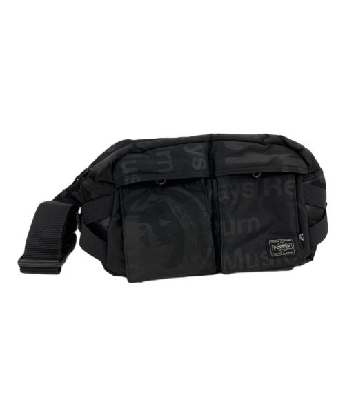PORTER（ポーター）PORTER (ポーター) Hysteric Glamour (ヒステリックグラマー) TANKER WAIST BAG ブラックの古着・服飾アイテム