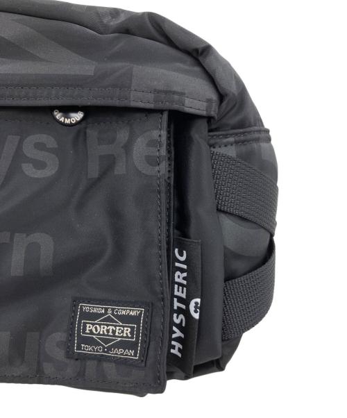 PORTER（ポーター）PORTER (ポーター) Hysteric Glamour (ヒステリックグラマー) TANKER WAIST BAG ブラックの古着・服飾アイテム