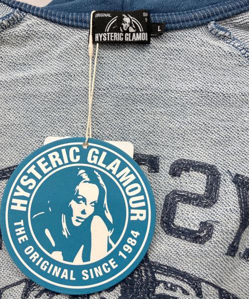 Hysteric Glamour（ヒステリックグラマー）Hysteric Glamour (ヒステリックグラマー) ヒスガール 刺繍ビッグロゴ ジップパーカー インディゴ サイズ:L 未使用品の古着・服飾アイテム