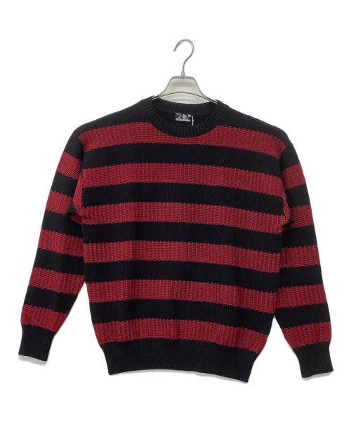 Hysteric Glamour（ヒステリックグラマー）Hysteric Glamour (ヒステリックグラマー) ガーター鹿の子ボーダー プルオーバー ブラック×レッド サイズ:L 未使用品の古着・服飾アイテム