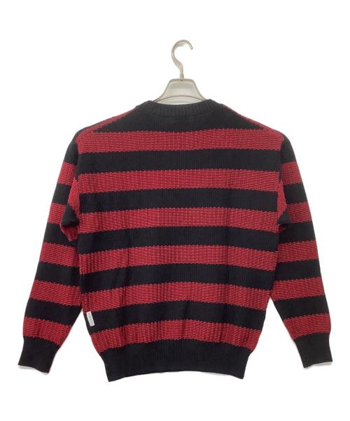 Hysteric Glamour（ヒステリックグラマー）Hysteric Glamour (ヒステリックグラマー) ガーター鹿の子ボーダー プルオーバー ブラック×レッド サイズ:L 未使用品の古着・服飾アイテム