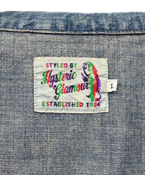 Hysteric Glamour（ヒステリックグラマー）Hysteric Glamour (ヒステリックグラマー) パッチワークデニム加工ウェスタンシャツ インディゴ サイズ:L 未使用品の古着・服飾アイテム