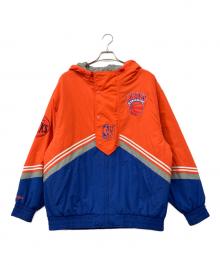 MITCHELL & NESS（ミッチェルアンドネス）の古着「NBA THROW IT BACK RETRO JACKET VINTAGE LOGO」｜オレンジ×ブルー