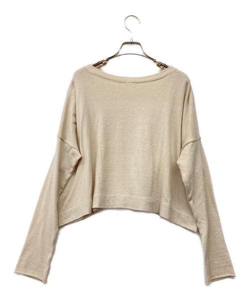yoli（ヨリ）Yoli (ヨリ) 薄手ニット ベージュ サイズ:FREEの古着・服飾アイテム