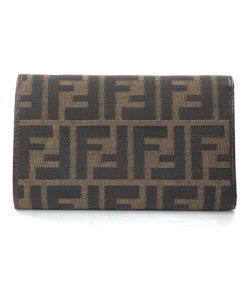 FENDI（フェンディ）FENDI (フェンディ) ズッカ　3つ折り財布 ブラウンの古着・服飾アイテム