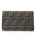 FENDI (フェンディ) ズッカ　3つ折り財布 ブラウン：12000円