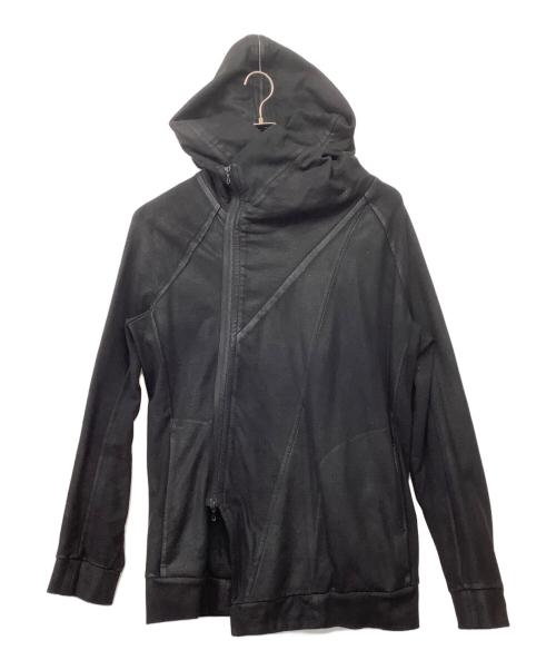 JULIUS（ユリウス）JULIUS (ユリウス) GEOMETRIC COATED ZIP UP HOODIE ブラック サイズ:1の古着・服飾アイテム