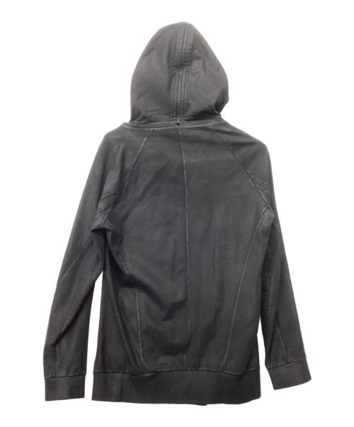 JULIUS（ユリウス）JULIUS (ユリウス) GEOMETRIC COATED ZIP UP HOODIE ブラック サイズ:1の古着・服飾アイテム