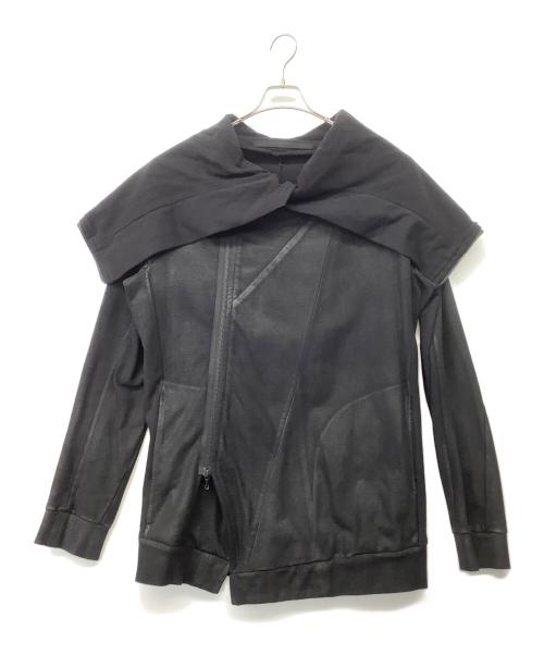 JULIUS（ユリウス）JULIUS (ユリウス) GEOMETRIC COATED ZIP UP HOODIE ブラック サイズ:1の古着・服飾アイテム