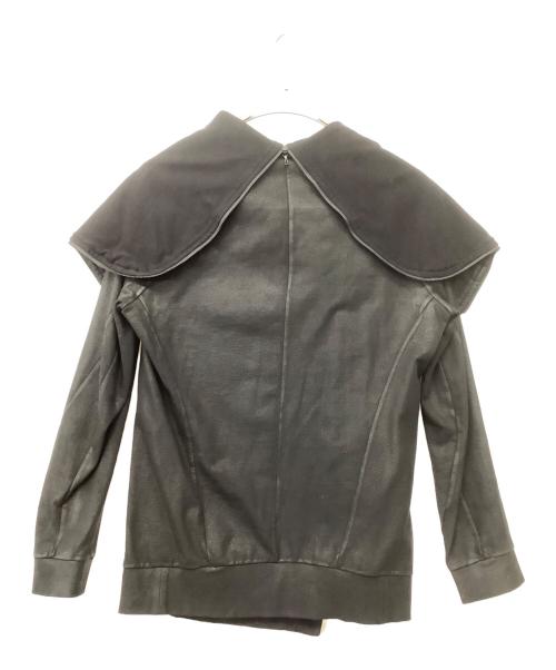 JULIUS（ユリウス）JULIUS (ユリウス) GEOMETRIC COATED ZIP UP HOODIE ブラック サイズ:1の古着・服飾アイテム