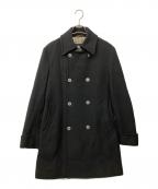 BURBERRY BLACK LABELバーバリーブラックレーベル）の古着「羊毛/アンゴラ混ダブルウールコート」｜ブラック