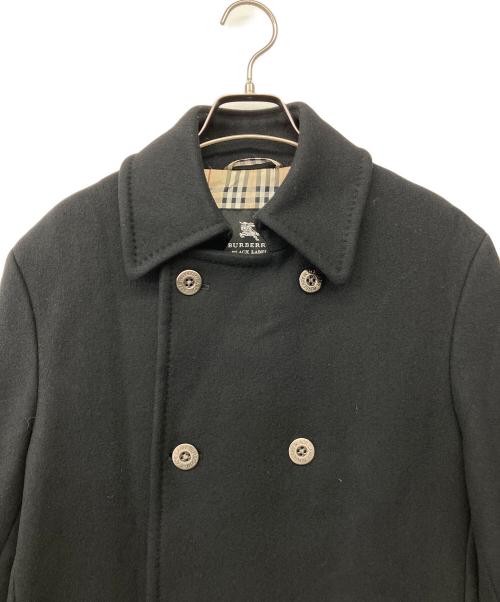 BURBERRY BLACK LABEL（バーバリーブラックレーベル）BURBERRY BLACK LABEL (バーバリーブラックレーベル) 羊毛/アンゴラ混ダブルウールコート ブラック サイズ:Mの古着・服飾アイテム