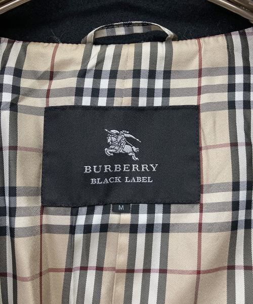 BURBERRY BLACK LABEL（バーバリーブラックレーベル）BURBERRY BLACK LABEL (バーバリーブラックレーベル) 羊毛/アンゴラ混ダブルウールコート ブラック サイズ:Mの古着・服飾アイテム