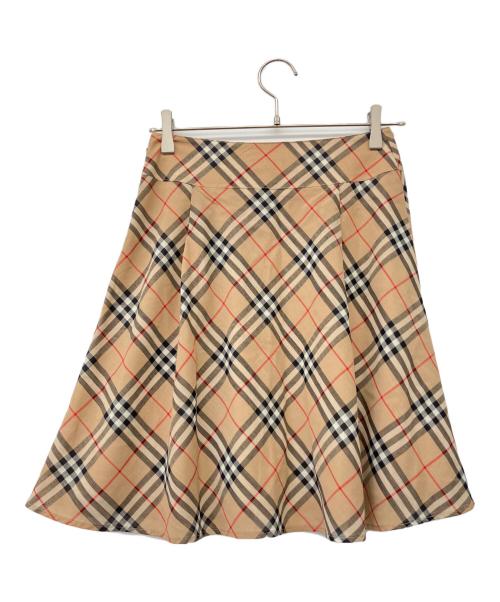 BURBERRY BLUE LABEL（バーバリー ブルー レーベル）BURBERRY BLUE LABEL (バーバリー ブルー レーベル) ノバチェックショートスカート ベージュ サイズ:36の古着・服飾アイテム