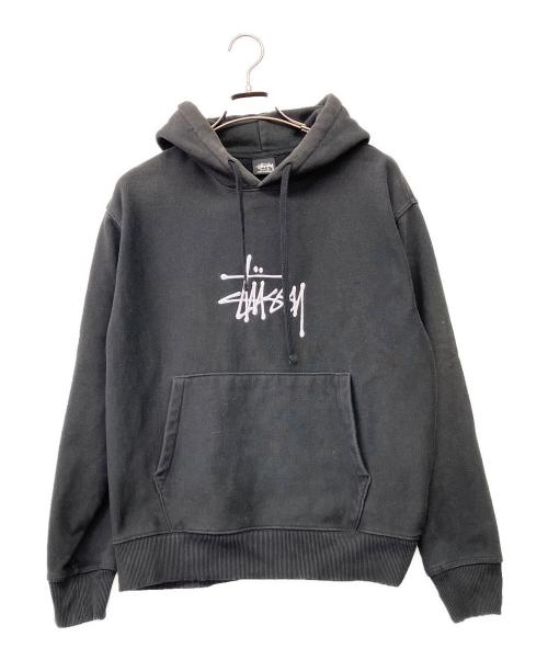 stussy（ステューシー）stussy (ステューシー) プルオーバーパーカー ブラック サイズ:Sの古着・服飾アイテム