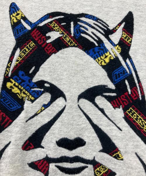 Hysteric Glamour（ヒステリックグラマー）Hysteric Glamour (ヒステリックグラマー) SEE NO EVIL刺繍 スウェット グレー サイズ:Mの古着・服飾アイテム