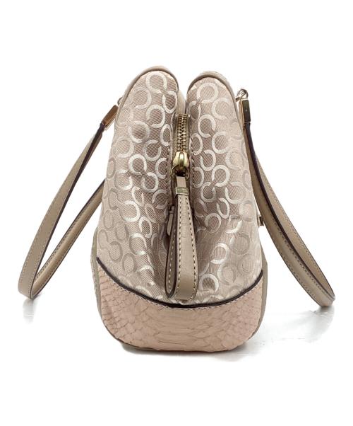 COACH（コーチ）COACH (コーチ) マディソン パールエッセント スモール マデリン ハンドバッグ ベージュの古着・服飾アイテム