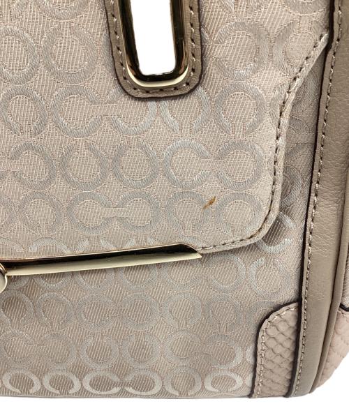COACH（コーチ）COACH (コーチ) マディソン パールエッセント スモール マデリン ハンドバッグ ベージュの古着・服飾アイテム