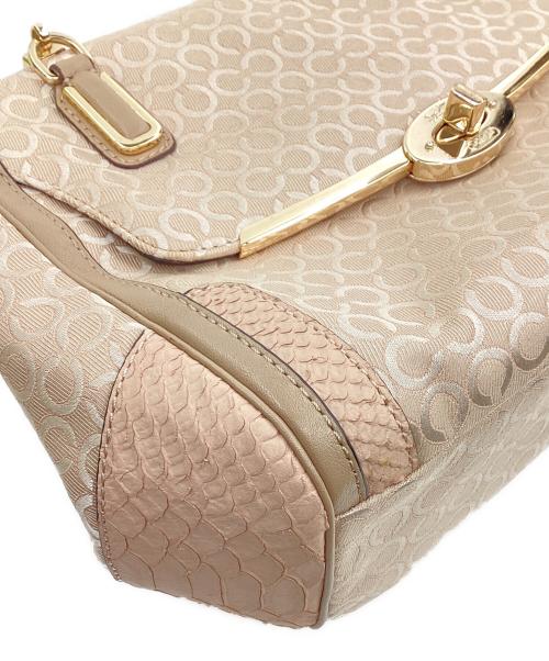 COACH（コーチ）COACH (コーチ) マディソン パールエッセント スモール マデリン ハンドバッグ ベージュの古着・服飾アイテム