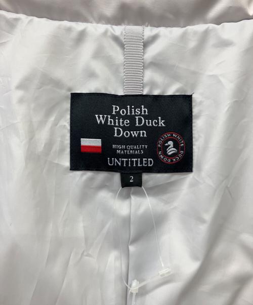 UNTITLED（アンタイトル）UNTITLED (アンタイトル) ダウンコート オフホワイト サイズ:02/M 未使用品の古着・服飾アイテム